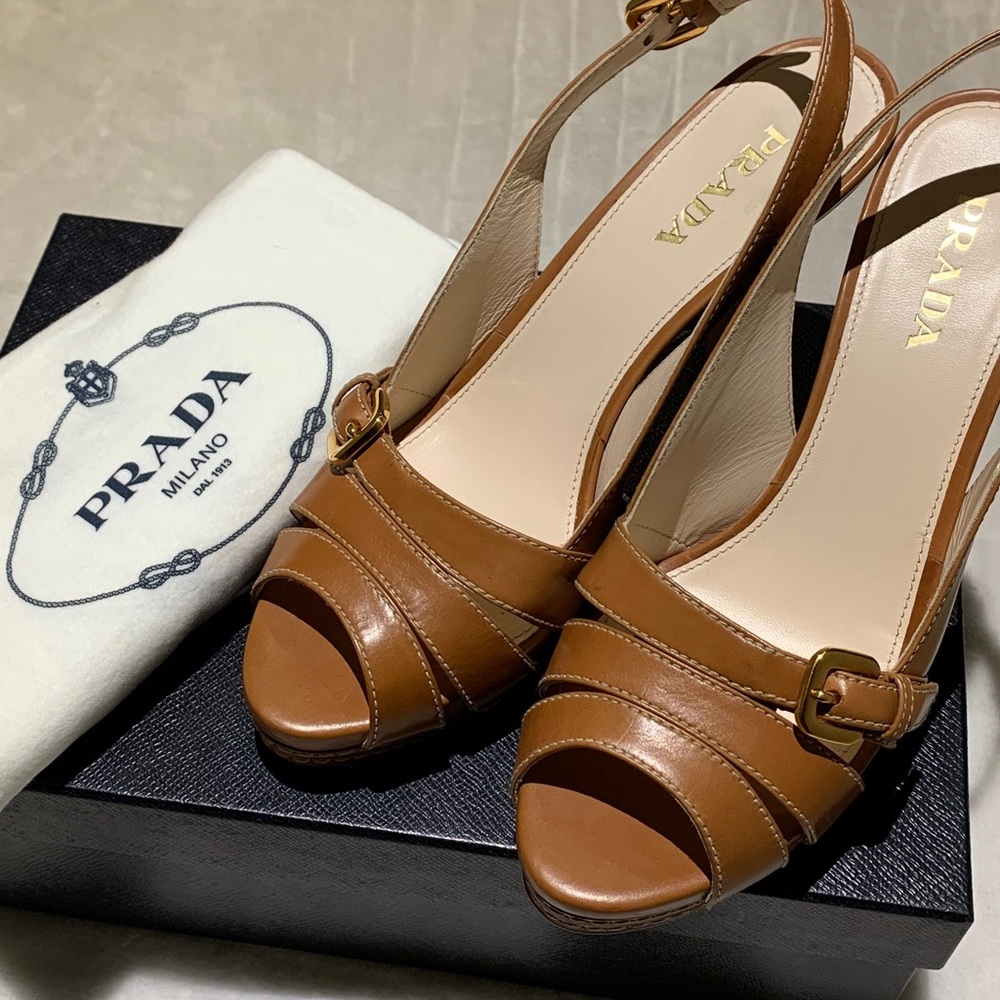 PRADA calfskin leather heels